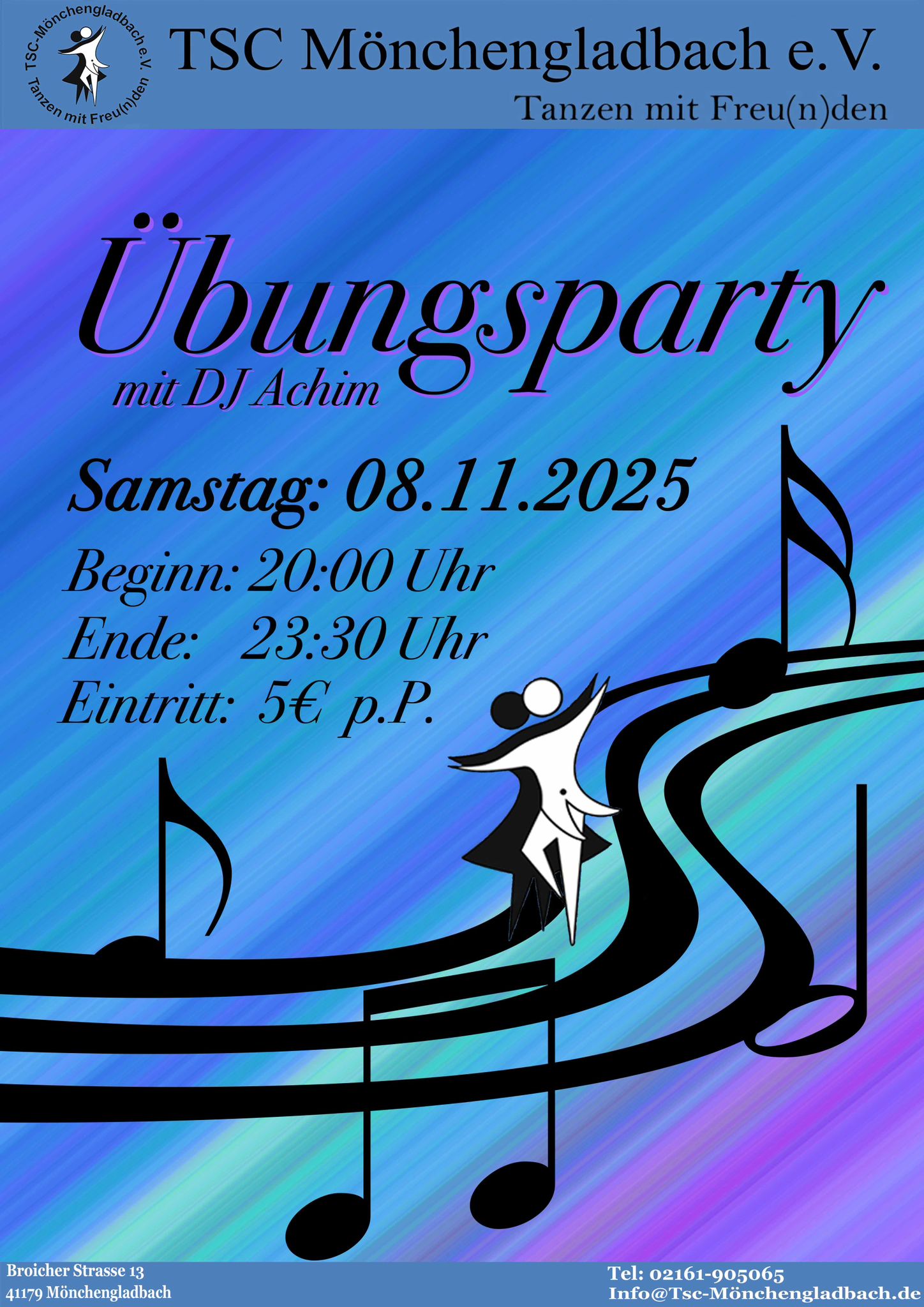 Übungsparty mit DJ Achim am 08.11.2025